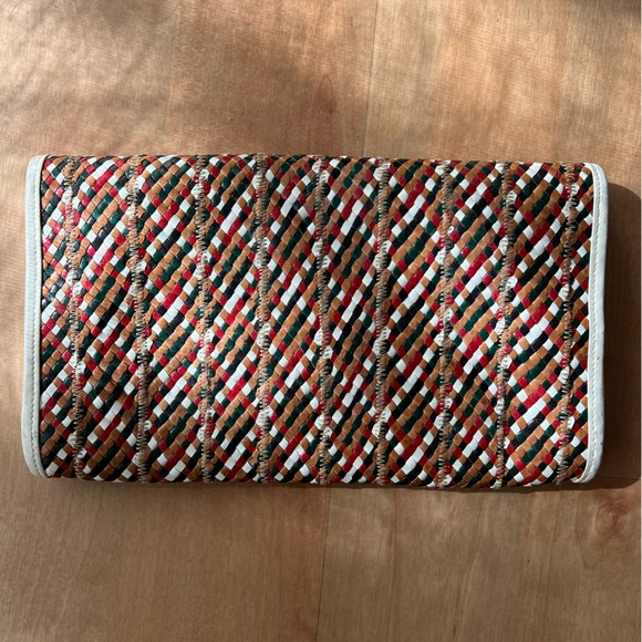 Vintage 1950’s Morris Moskowitz Woven Leather Clutch